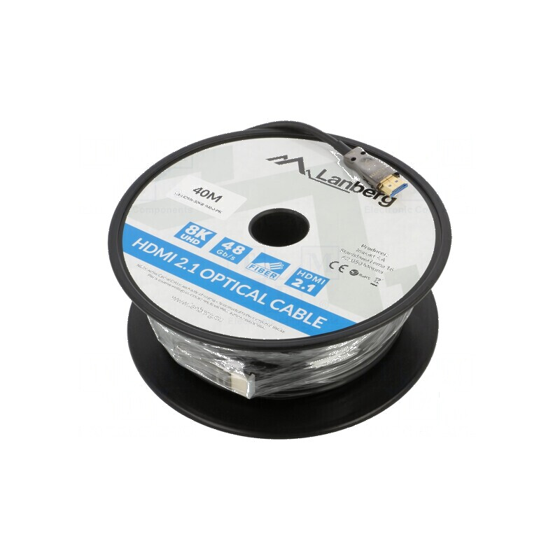 Cablu HDMI 2.1 40m negru | Electronic-mag.ro | Componente Electronice