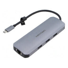 Hub USB OTG 9 porturi, gri | Electronic-mag.ro | Componente Electronice
