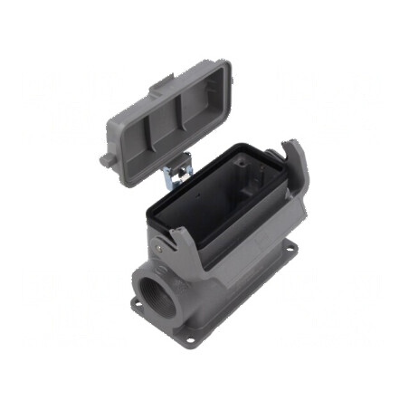 Han B Base SM HC 2 x M32 plastic cover - Capac plastic pentru 2 prize Han B Base SM HC M32 | Electronic-mag.ro | Componente Electronice