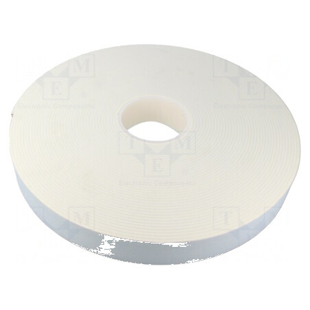 Bandă de fixare albă 40mm x 25m x 3mm - singură față | Electronic-mag.ro | Componente Electronice