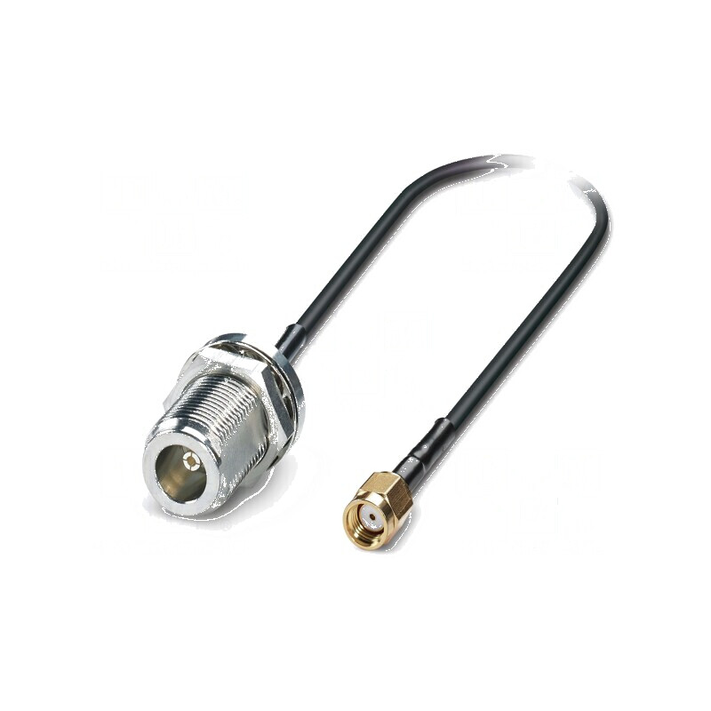 Cablu N mamă, RP-SMA tată FRNC ecranat - negru | Electronic-mag.ro | Componente Electronice