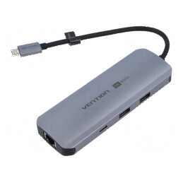 Hub USB USB 3.0 PnP gri - 9 porturi - negru | Electronic-mag.ro | Componente Electronice