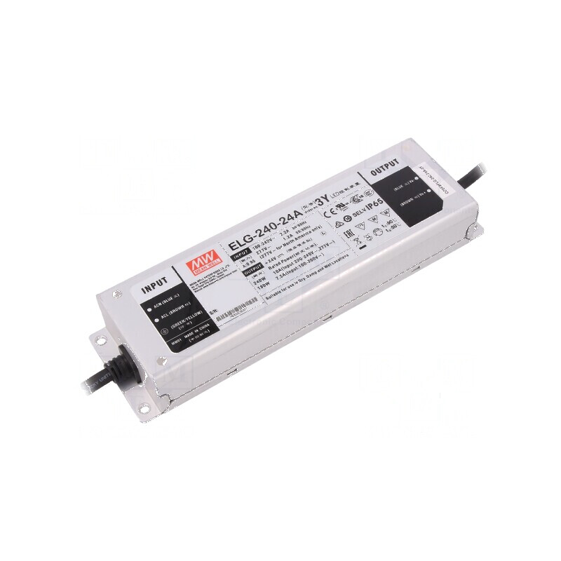 Alimentator LED 240W 24VDC 5÷10A IP65 | Electronic-mag.ro | Componente Electronice