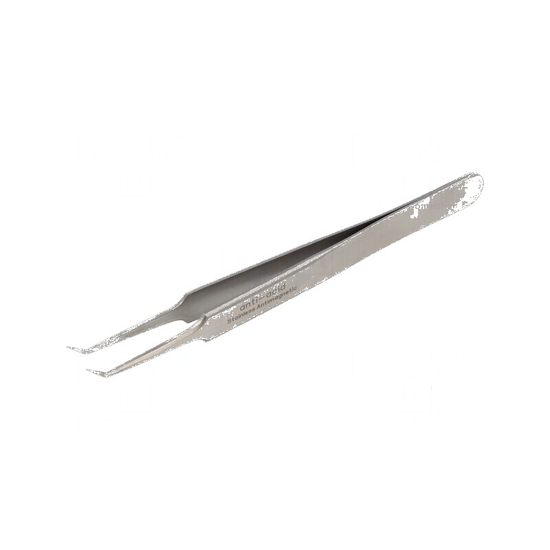 Pensetă de precizie cu vârf îngust și curbat de 115mm | Electronic-mag.ro | Componente Electronice