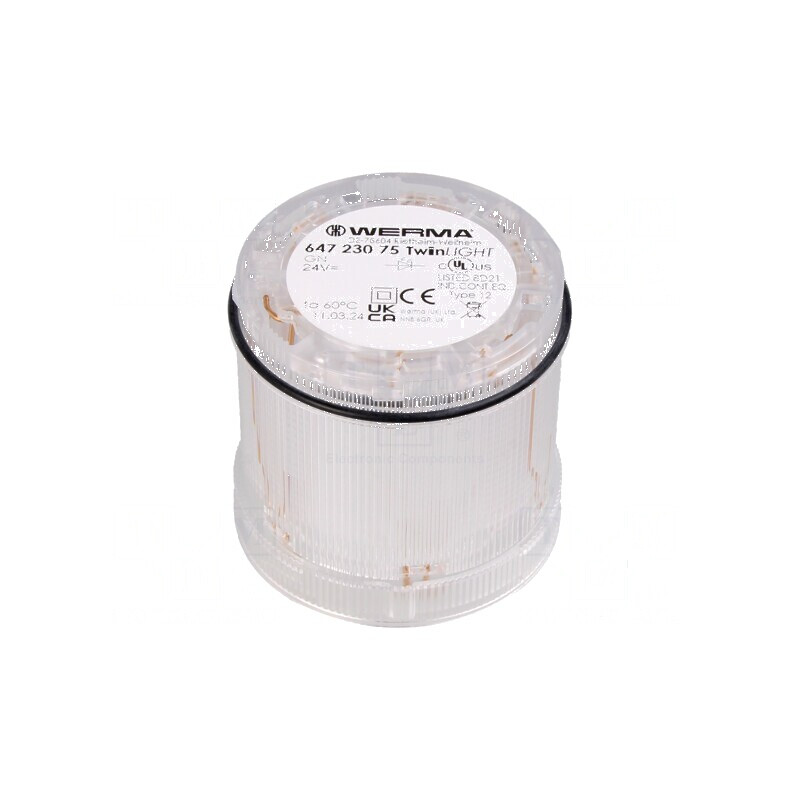 Semnalizator LED verde Ø70x65,5mm IP65 | Electronic-mag.ro | Componente Electronice