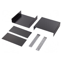 Carcasă aluminiu neagră - dimensiuni 300mm x 261mm x 134mm | Electronic-mag.ro | Componente Electronice