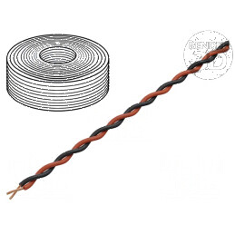 Cablu electric 2x0,04mm2 Cu PVC negru și roșu - 100m | Electronic-mag.ro | Componente Electronice