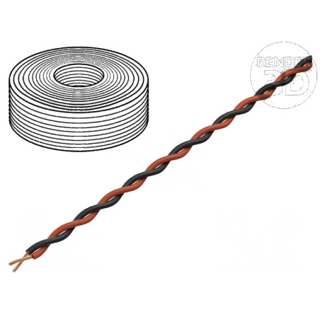 Cablu electric 2x0,04mm2 Cu PVC negru și roșu - 100m | Electronic-mag.ro | Componente Electronice