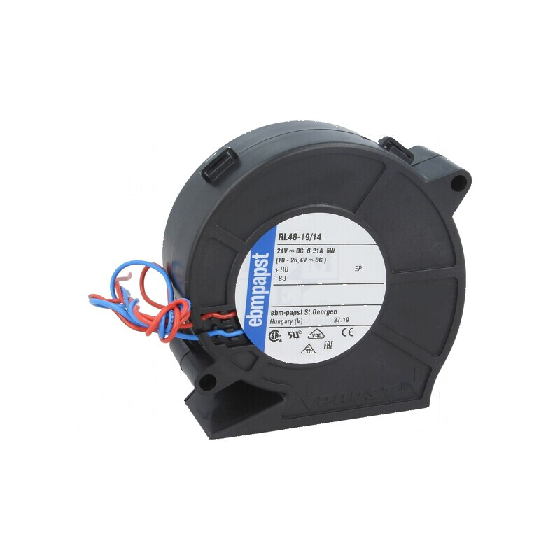 Ventilator de 24V DC 75x75x27mm 28m3/h 51dBA | Electronic-mag.ro | Componente Electronice