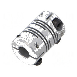 Cuplaj Ø: 12mm Ø1: 12mm Ø2: 5mm aluminiu - Cuplaj de aluminiu Ø12mm x Ø5mm | Electronic-mag.ro | Componente Electronice