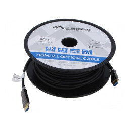 Cablu HDMI 2.1 Lungime 30m negru | Electronic-mag.ro | Componente Electronice