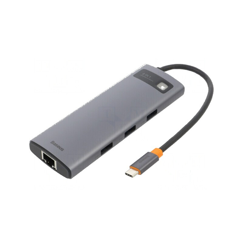 Hub USB gri cu 8 porturi | Electronic-mag.ro | Componente Electronice