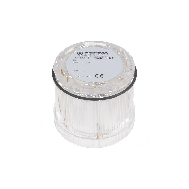 Semnalizator LED alb IP65 Ø70x65,5mm | Electronic-mag.ro | Componente Electronice