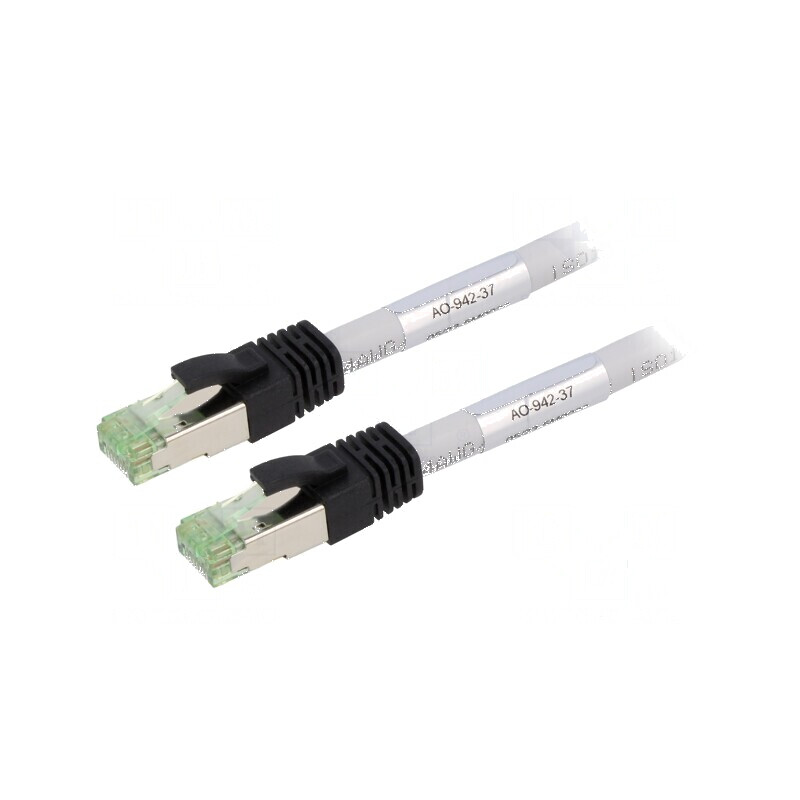 Patch cord S/FTP Cat 8.1 gri 20m Fire: 8 | Electronic-mag.ro | Componente Electronice