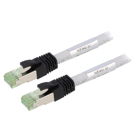 Patch cord S/FTP Cat 8.1 gri 20m Fire: 8 | Electronic-mag.ro | Componente Electronice