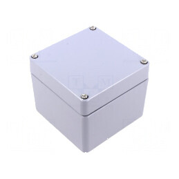 Carcasă universală AL gri, dimensiuni 100mm x 100mm x 81mm | Electronic-mag.ro | Componente Electronice