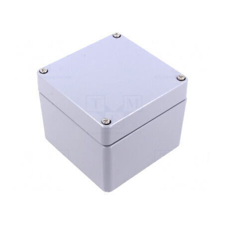 Carcasă universală AL gri, dimensiuni 100mm x 100mm x 81mm | Electronic-mag.ro | Componente Electronice
