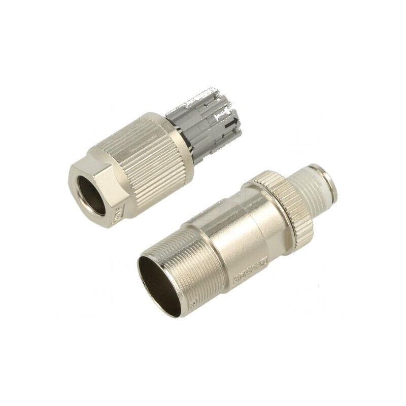 Conector M12 PIN: 8 tată pentru cablu IDC | Electronic-mag.ro | Componente Electronice