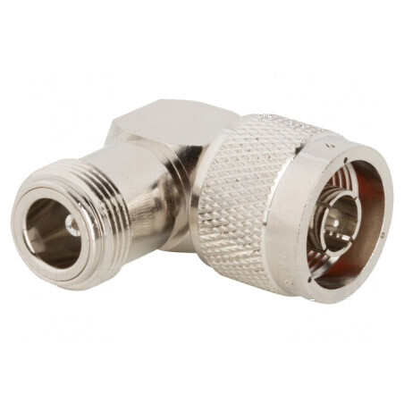 Adaptor N tată-N mamă cu izolaţie PTFE 50Ω aluminiu 11GHz | Electronic-mag.ro | Componente Electronice