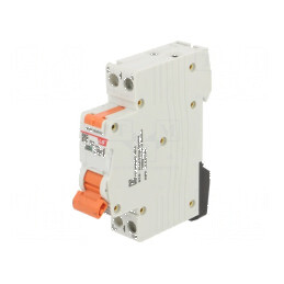 Întrerupător RCBO Inom: 10A Ires: 30mA Poli: 1 N 230/400VAC - Întrerupător electric de siguranță | Electronic-mag.ro | Componente Electronice