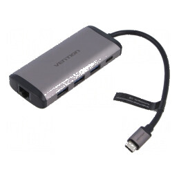 Hub USB 3.0 cu 9 porturi, gri | Electronic-mag.ro | Componente Electronice