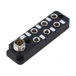 Cutie de conexiuni M8 PIN: 3 soclu 3A IP67 IN: 6 | Electronic-mag.ro | Componente Electronice