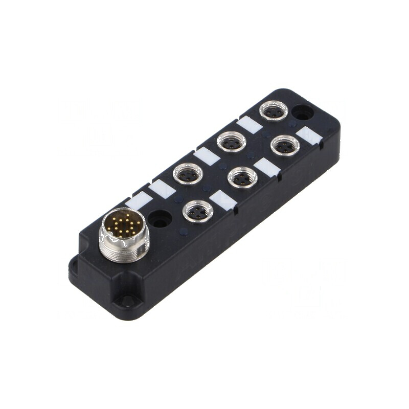 Cutie de conexiuni M8 PIN: 3 soclu 3A IP67 IN: 6 | Electronic-mag.ro | Componente Electronice