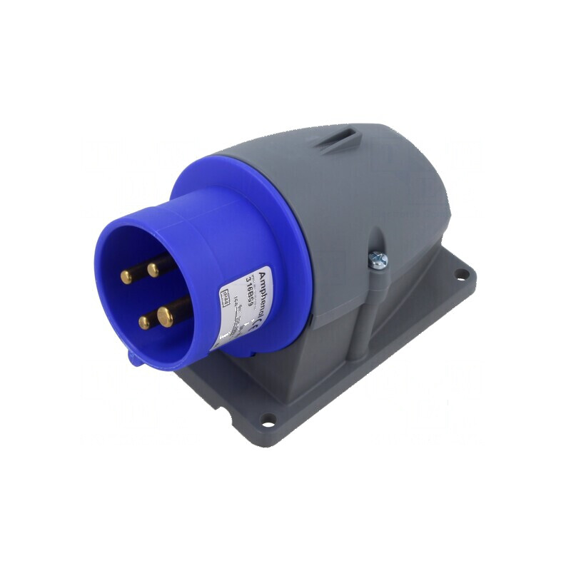 Conector AC trifazat 16A 250VAC IP44 | Electronic-mag.ro | Componente Electronice