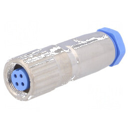 Conector M9 mufă mamă aurit IP65 - 4 pini | Electronic-mag.ro | Componente Electronice