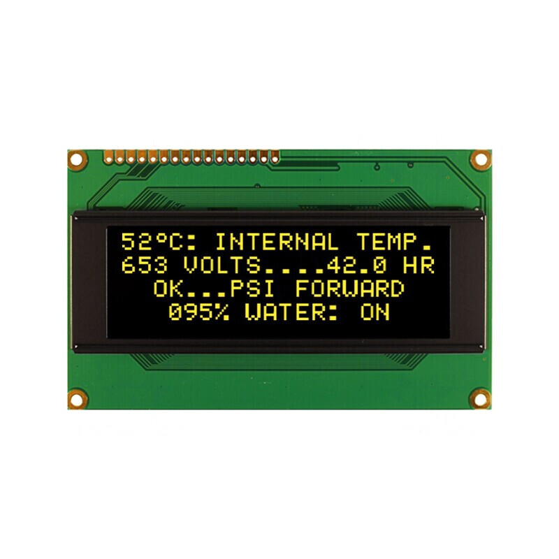 Afișaj OLED alfanumeric 20x4 galben 98x60x10mm 16 pini | Electronic-mag.ro | Componente Electronice