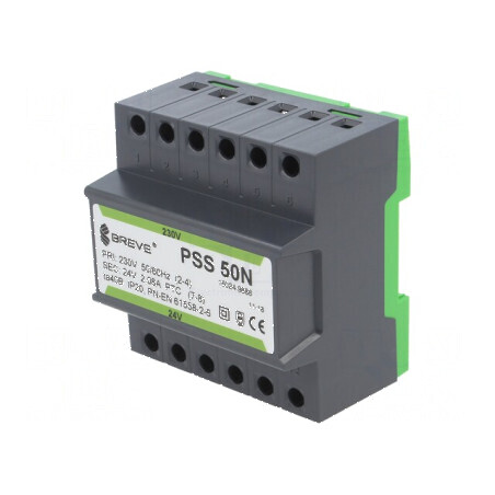 Transformator 50VA 230VAC 24V Term - Banda cu Cleme | Electronic-mag.ro | Componente Electronice