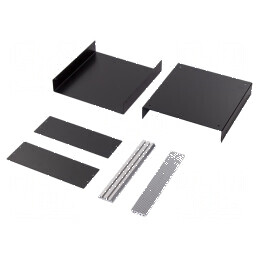 Carcasă aluminiu neagră 250mm x 260mm x 90mm | Electronic-mag.ro | Componente Electronice