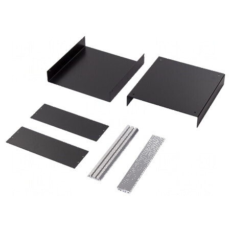 Carcasă aluminiu neagră 250mm x 260mm x 90mm | Electronic-mag.ro | Componente Electronice