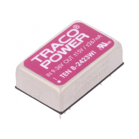 Convertor DC/DC 8W 9-36V la 15VDC si -15VDC DIP24 | Electronic-mag.ro | Componente Electronice
