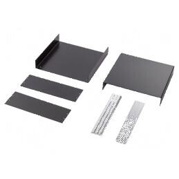 Carcasă aluminiu neagră - dimensiuni 260mm x 250mm x 90mm | Electronic-mag.ro | Componente Electronice
