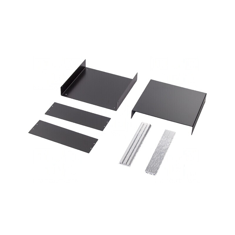 Carcasă aluminiu neagră - dimensiuni 260mm x 250mm x 90mm | Electronic-mag.ro | Componente Electronice