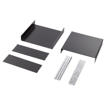 Carcasă aluminiu neagră - dimensiuni 260mm x 250mm x 90mm | Electronic-mag.ro | Componente Electronice