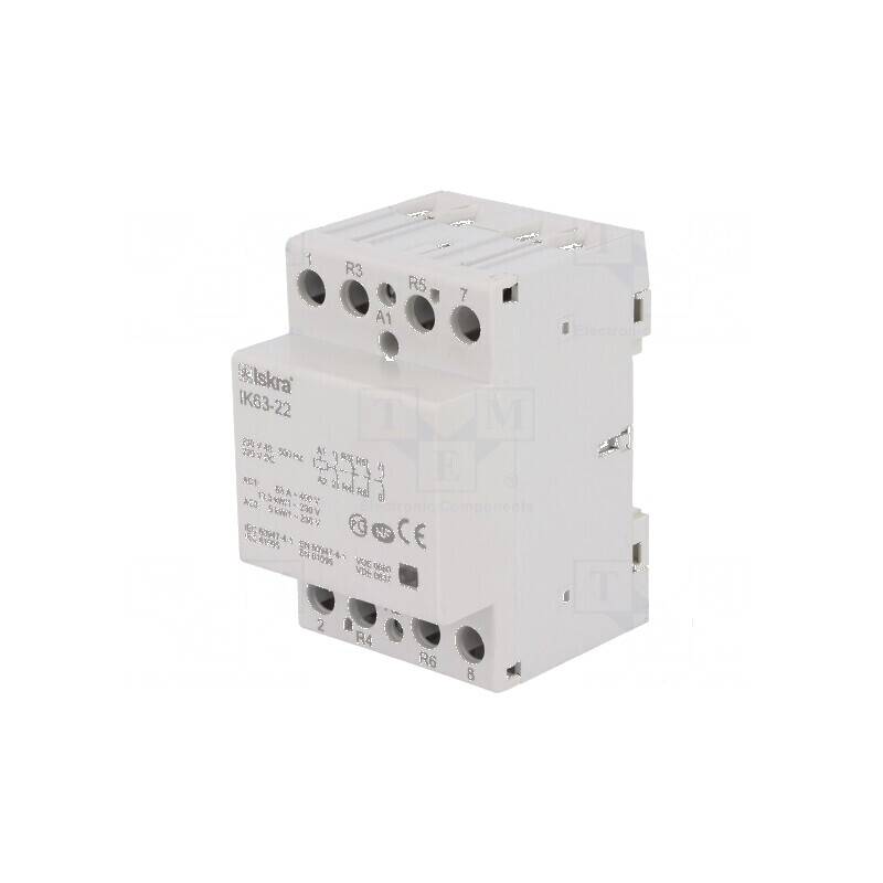 Contactor cu 4 poli pentru instalații de 63A 230VAC, 220VDC | Electronic-mag.ro | Componente Electronice Contactor cu 4 poli pentru instalații de 63A 230VAC, 220VDC | Electronic-mag.ro | Componente Electronice