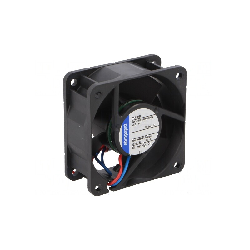 Ventilator axial DC 12VDC 60x60x25mm 55,5m3/h 43dBA - Bilă | Electronic-mag.ro | Componente Electronice
