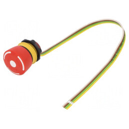 Comutator de siguranţă 22mm cu 2 poziţii NC NO roşie | Electronic-mag.ro | Componente Electronice
