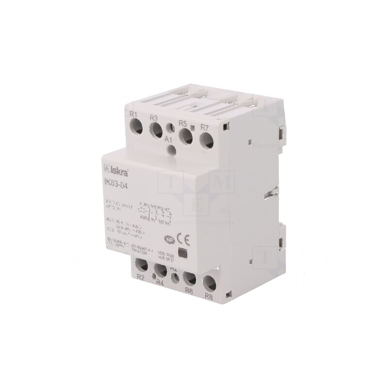 Contactor 4-polar pentru instalații - 63A 230VAC, 220VDC - Set de 4 contacte normal închise | Electronic-mag.ro | Componente Electronice