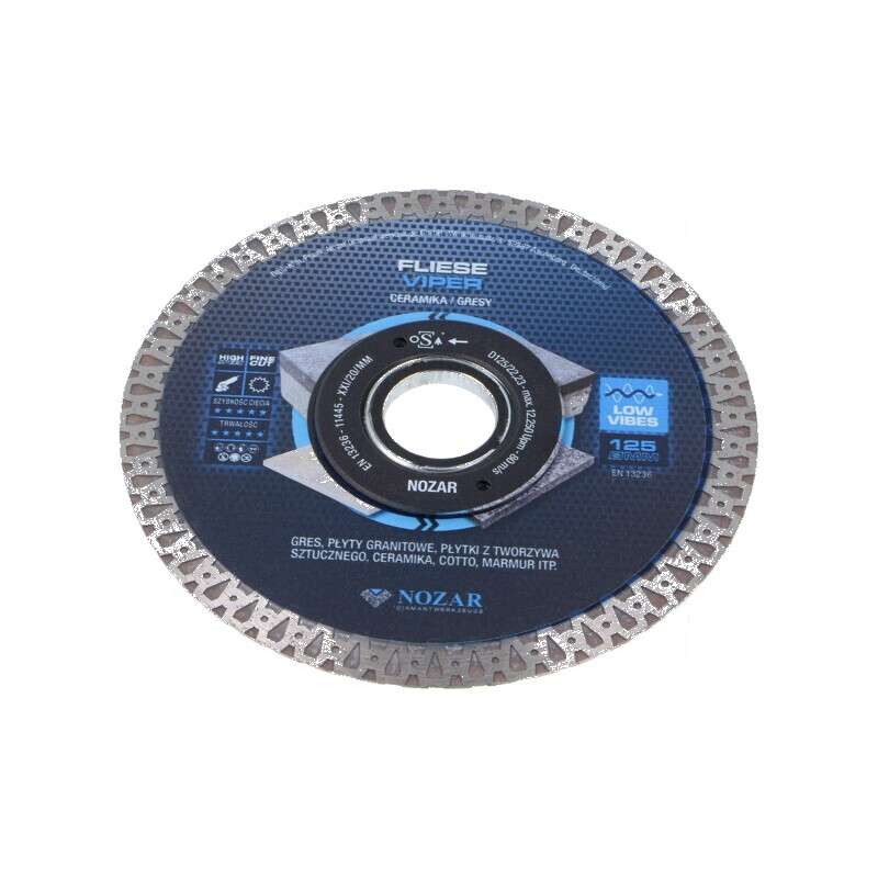Disc de tăiere diamantat pentru gresie și porțelan - 125mm | Electronic-mag.ro | Componente Electronice