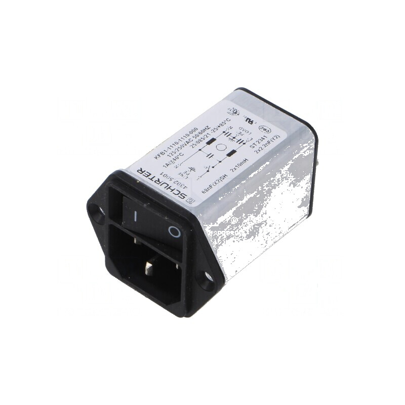 Conector AC soclu tată 1A 250VAC IEC 60320 | Electronic-mag.ro | Componente Electronice