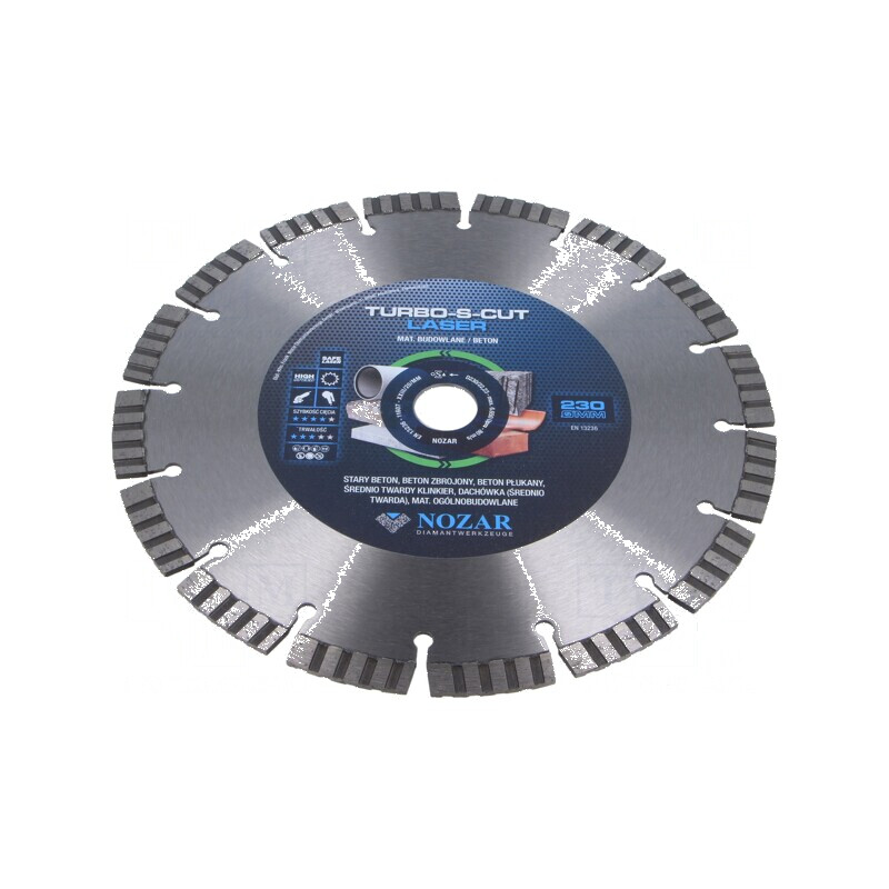Disc de tăiere diamantat Ø: 230mm Øorif: 22,23mm - Disc de tăiere diamantat 230mm | Electronic-mag.ro | Componente Electronice