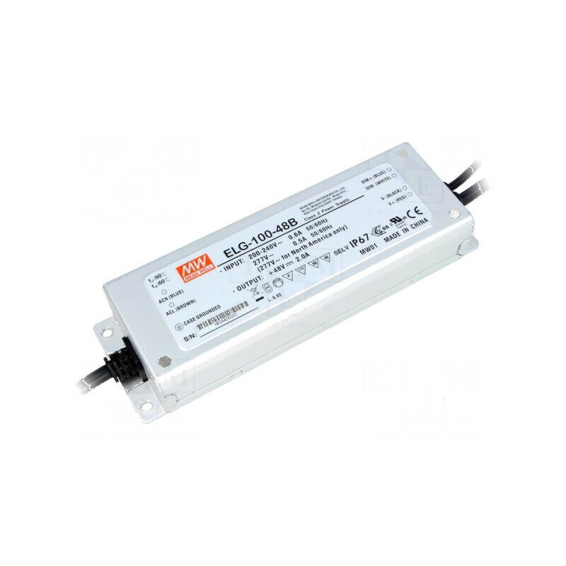 Alimentator LED 96W 48VDC 2A IP67 | Electronic-mag.ro | Componente Electronice