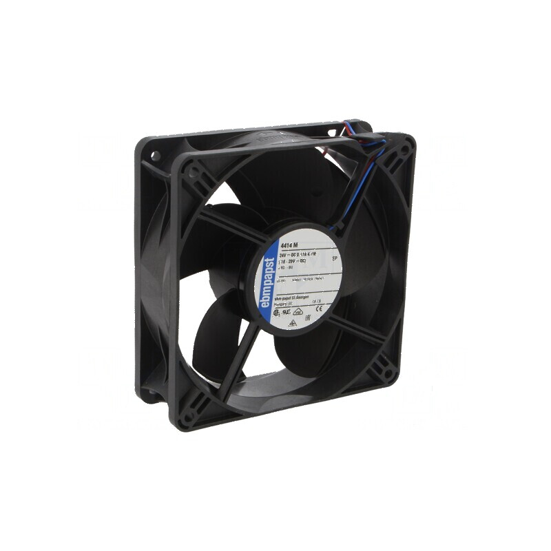 Ventilator DC axial 24VDC 119x119x38mm 184m3/h 42dBA 24AWG | Electronic-mag.ro | Componente Electronice