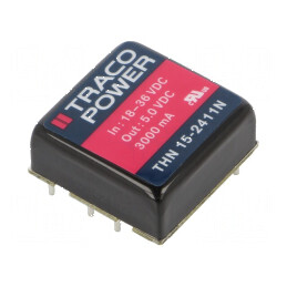 Convertor DC/DC 15W 18-36V to 5VDC 3A | Electronic-mag.ro | Componente Electronice