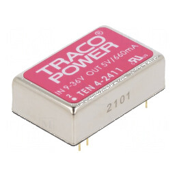 Convertor DC/DC 4W 9-36V la 5VDC 660mA DIP24 | Electronic-mag.ro | Componente Electronice