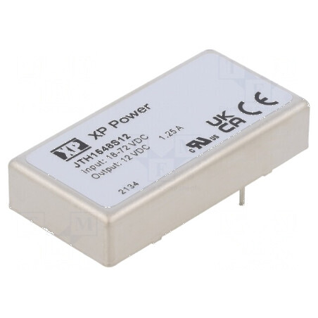 Convertor DC/DC 15W 18-75V to 12VDC 1.25A THT | Electronic-mag.ro | Componente Electronice