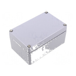 Carcasă universală gri din aluminiu - dimensiuni 80mm x 125mm x 57mm | Electronic-mag.ro | Componente Electronice